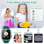 OKYUK 4G Kids Smart Watch with GPS Tracker & SOS Alert - Video Call, 2-Way Calling, Chat, App - with SIM Card for Ages 4-12 - Perfect Educational Gift (Green)