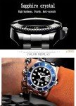 TEINTOP Loreo Men's Automatic Mechanical Watch - Silver Black