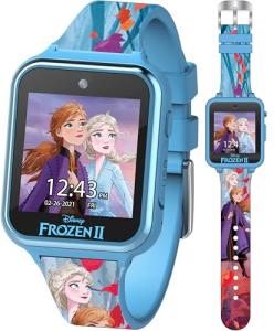 Frozen II Kids Smartwatch - Interactive Touchscreen with 10 Custom Watch Faces, Camera, Games, Alarm, Step Tracker & More - for Girls with Elsa & Anna Silicone Strap - Fits Wrists 5.5'' to 8.0"