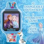 Frozen II Kids Smartwatch - Interactive Touchscreen with 10 Custom Watch Faces, Camera, Games, Alarm, Step Tracker & More - for Girls with Elsa & Anna Silicone Strap - Fits Wrists 5.5'' to 8.0"
