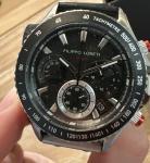 Filippo Loreti Ascari Sport Steel Chronograph Black Dial With Black Leather