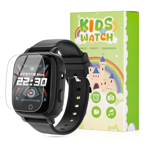 OKYUK 4G Kids Smart Watch with GPS Tracker & SOS Alert - Video Call, 2-Way Calling, Chat, App - with SIM Card for Ages 4-12 - Perfect Educational Gift (Black)