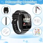 OKYUK 4G Kids Smart Watch with GPS Tracker & SOS Alert - Video Call, 2-Way Calling, Chat, App - with SIM Card for Ages 4-12 - Perfect Educational Gift (Black)