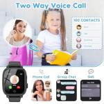 OKYUK 4G Kids Smart Watch with GPS Tracker & SOS Alert - Video Call, 2-Way Calling, Chat, App - with SIM Card for Ages 4-12 - Perfect Educational Gift (Black)
