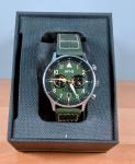 AVI-8 Men Green Dial Leather Band Quartz Watch - AV-4088-02