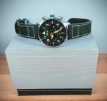 AVI-8 Men Green Dial Leather Band Quartz Watch - AV-4088-02