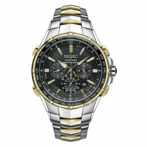 Seiko Coutura Radio Sync Solar Chronograph 44.5 mm Gray Dial Men's Watch SSG010