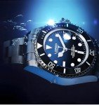 TEINTOP Loreo Men's Automatic Mechanical Watch - Silver Black