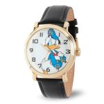 Disney Donald Duck Watch Men – Vintage-Inspired Donald Duck Watches for Men – Stylish & Fun Watch for, Gift – Classic 's Watches with White Dial, Black Leather Strap