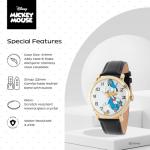 Disney Donald Duck Watch Men – Vintage-Inspired Donald Duck Watches for Men – Stylish & Fun Watch for, Gift – Classic 's Watches with White Dial, Black Leather Strap