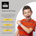 Disney WDS000097 Kids' W000228 "Mickey Mouse Time Teacher" Stainless Steel Watch with Blue Nylon Band