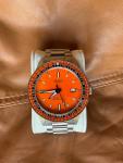 Jenny (owns Doxa) Caribbean H.R.V Men's Orange Dial Automatic Swiss Diver Watch