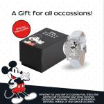 Disney Mickey Watch - Watch for Women - Mickey Mouse Watches for Women - Toys - 90s Mouse - Vintage - 's Articulating Hands - Silver Case - White Leather Strap