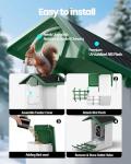 ​isYoung Smart Bird Feeder with Camera, 2.5K QHD, AI Identify 16000+ Birds,Dual Solar Panel, AI Auto-Capture & Motion Detection, IP65 Weatherproof,170° Field of View, Perfect Bird Watching Gift