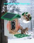 ​isYoung Smart Bird Feeder with Camera, 2.5K QHD, AI Identify 16000+ Birds,Dual Solar Panel, AI Auto-Capture & Motion Detection, IP65 Weatherproof,170° Field of View, Perfect Bird Watching Gift