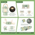 Kids Camping Toy Set with Binoculars and Lantern