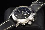 GLYCINE Airman Contemporary 42mm Black Dial Leather Band Swiss Watch GL0150