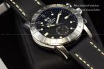 GLYCINE Airman Contemporary 42mm Black Dial Leather Band Swiss Watch GL0150
