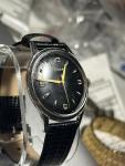Vintage 60's Doxa Black Dial Mens Watch Swiss Chromed 35mm Hand-winding