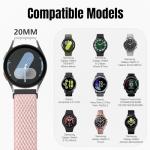 Easuny 4 Pack 20mm Elastic Nylon Watch Bands Compatible with Garmin Vivoactive 5/6/3, Forerunner 165/55/245/35, Venu/Venu Sq 2/VenuSq/Venu 2 plus, instinct 2S Solar, Samsung Galaxy Watch 7/6/5/4