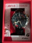 AVI-8 P-51 Mustang Chronograph Peanuts Snoopy Flying Ace Black Limited /400