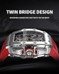 Men's Waterproof Tonneau Design Military Chronograph Watch