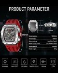 Men's Waterproof Tonneau Design Military Chronograph Watch