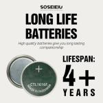 CTL1616F Solar Rechargeable Battery for Casio Solar Powered Watches -Compatible with CTL1616#10065657, #10291127, #10382262, #10175828, #94806704-Replacement Toolkit