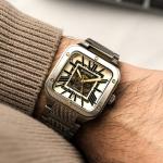 Thomas Earnshaw Lennox 36.5mm Stainless Steel Automatic Watch - Silver Brown