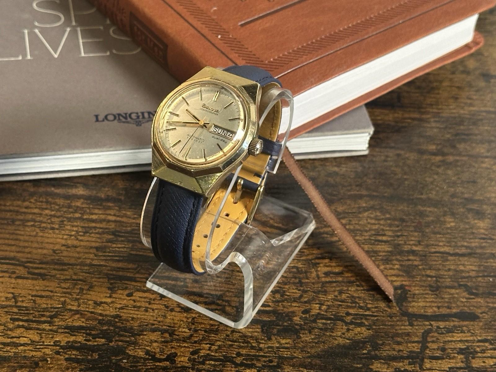 Vintage BULOVA OCEANOGRAPHER 333 FEET men's automatic watch DAY/DATE swiss 1970s