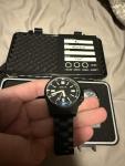 Sangin Instruments Hydra II Black PVD 300m Automatic Dive Watch. Box & Papers