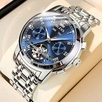 OLEVS Men's Automatic Tourbillon Skeleton Watch