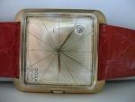 RARE Vintage DOXA Grafic Automatic Gold Plated Square Swiss Watch
