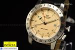GLYCINE Airmen Vintage 40mm Ivory Dial Black Leather Swiss Watch