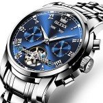 OLEVS Men's Automatic Tourbillon Skeleton Watch