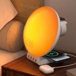 Wireless Charging Alarm Clock with Night Light