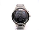 Seiko Black Dial Silver Tone  50M Chronograph Men's Solar Watch- SSC439