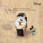 Disney Mickey Watch - Watch for Women - Mickey Mouse Watches for Women - Toys - 90s Mouse - Vintage - 's Articulating Hands - Gold Case - Black Leather Strap