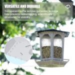 2 Pack Solar Bird Feeders for Outdoors Hanging - Attract Wild Birds & Cardinals, Elegant Minimalist Design, Garden Décor, Unique Gift