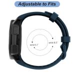 22mm Watch Band for Garmin Instinct 2, Soft Silicone Replacement Band Strap for Garmin Instinct Esports/Solar/Tide/Tactical Smart Watch (Black)
