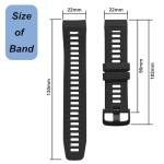 22mm Watch Band for Garmin Instinct 2, Soft Silicone Replacement Band Strap for Garmin Instinct Esports/Solar/Tide/Tactical Smart Watch (Black)