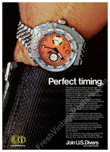 1960s Doxa Sub 200 diving diver's watch photo vintage ad NEW poster 18x24