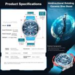 Solar-Powered Men’S Watch – 300M Water Resistant Stainless Steel Sport Watch, 31