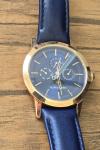 Filippo Loreti Venice Moon phase Rose Gold Blue Leather