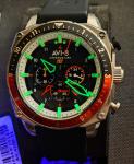 Special Edition AVI-8 Hawker Hunter GMT Chronograph Raven Black