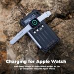 BLAVOR Solar Power Bank 20000mAh Built-in Cables, Wireless Charger for Apple Watch, 20W Fast Charging Battery Pack with USB C, Flashlight, Solar Charger for iPhone, iPad, iWatch, Samsung