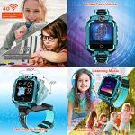 OKYUK 4G GPS Smartwatch for Girls Boys, IP67 Waterproof Sport Smart Watch Phone for Kids, with Face Unlock 2-Camera 360° Rotating Screen WiFi Video Call Phone Call SOS Pedometer for 3-14 Age