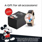 Disney Men's Goofy Watch – Stylish & Fun Goofy Watches for Men Fans & Collectors – Classic Goofy Watch for Men with Black Leather Strap, White Dial & Metal Case