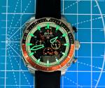Special Edition AVI-8 Hawker Hunter GMT Chronograph Raven Black