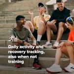 SUUNTO Run Running GPS Sports Watch with Silicone Strap, 1.32" AMOLED Touchscreen w/Crown Button, Wrist Heart-Rate & Sleep Health Tracking, Frost Gray